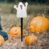 BESPORTBLE Ghost Halloween Yard Stakes: White Ghost Lawn Decor, Halloween Outdoor Lights Lampshade for Patio, Backyard, Garden, Lawn, Party Decor