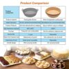2 Air Fryer Silicone Pot Extra Large Capacity 8.5inch, Silicone Air Fryer Liner, Reusable Non-Stick Air Fryer Basket Silicone, for Oven, Air Frye