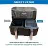 3PCS Foldable Silicone Liners for Ninja Dual Air Fryer AF400UK AF451UK & Tower T17088, AZONEZ 8.5 inch Non-Stick Food Grade Silicone Air Fryer Po