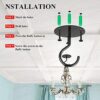 TSKDKIT Ceiling Hooks for Hanging Plants, Heavy Duty Brackets Wall Mount Hooks Metal Ceiling Brackets for Hanging Wind Chimes, Light, Bird Feeder