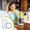 2PCS 32OZ Cups for Compatible with 900W, Cup Replacement Ninja Blender, Blender Cups with 2 Rubber Gaskets, Blenders Mixer Juicer Replacement Par