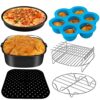 Air Fryer Accessories 5,5L Square, Air Fryer Accessories 5,5 Litre Xxl Utensils Mold Accessories Suitable for COSORI NINJA CECOTEC INNSKY PHILIPS