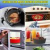 Silicone Air Fryer Liner (2PCS) Reusable Air Fryer Silicone Basket Heat Resistant Easy Cleaning Air fryers Liners Silicone Pot Round for 3 to 5 Q