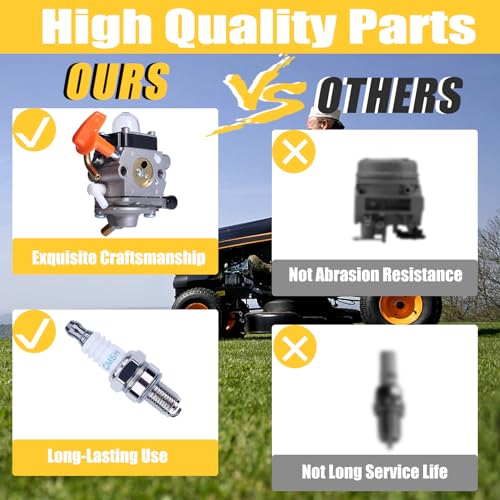 Haishine Carburetor Kit for STIHL FS87 FS87R FS90 FS90R FS100 FS110 FS110X FS130R FS130 HL100 KM90 KM100 Carburetor String Trimmer Brushcutter La