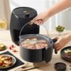 Air Fryer Basket, Steamer Basket, 304 Stainless Steel Mesh Basket for Air Fryer, Air Fryer Accessory 8 inch Basket with Handle