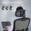 ZASTION LANDOMIA Ergonomic Office Desk Chair - Mesh Office Chair with Flip up Arms & Adjustable Back Height - Comfortable Computer Task Chairs wi