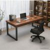 DLOETT Office desk office table home desktop computer desk workbench without chair (Color : D, Size : 120CM)