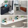 Wall Mounted Folding Table, Wood Folding Table Drop-Leaf Table, Laundry Folding Table Floating Desk Workbench For Small Spaces, Wall Hanging Kitc