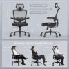 ZASTION LANDOMIA Ergonomic Office Desk Chair - Mesh Office Chair with Flip up Arms & Adjustable Back Height - Comfortable Computer Task Chairs wi