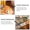 DOITOOL Car Trash Cans Clear Round Wastebasket Trash Can Bin Small Plastic Garbage Container Modern Open Recycling Bin for Bathroom Bedroom Home