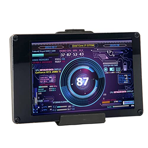 Bewinner 5in PC CPU Monitor Computer Temperature, 800x480 EDIY IPS USB Mini Screen TYPE C for AIDA64 Temperature Display PC CPU GPU RAM Data Moni