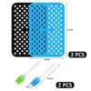 2 PCS Silicone Air Fryer Pads, with 2 Pcs Silicone Brushes,Non-Stick Air Fryer Liners, Reusable Air Fryer Accessories, for Air Fryers and Kitchen