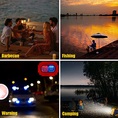 Solar Rechargeable LED Work Light, 80W Portable Camping Light & 11000mah Battery Power Bank, 4 Modes Floodlight USB Magnetic Light, IP65 Waterpro