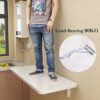 CHEWYNP Wall Mounted Folding Table - Folding Computer Desk Folding Desk - Convertible Desk Desk Home Office Kitchen Simple Desk - White