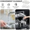 2Pcs Air Fryer Rack Compatible with Ninja Food Dual Zone Air Fryer [AF300UK] [AF400UK] 2 Drawers, 304 Stainless Steel Dual Air Fryer Accessories,
