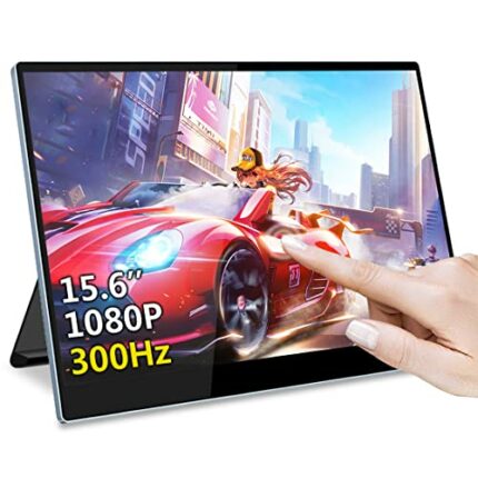 Magedok 15.6" Portable Touchscreen Monitor 300Hz, 100% sRGB,FHD HDR with Adjustable Kickstand, AMD FreeSync Premium Portable Gaming Monito with D