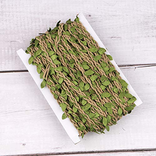 NOGAMOGA Jute Twine, 132 Feet Artificial Vine, Foliage Leaf Plant Garland for DIY Crafts, Wedding Decoration, Home, Garden Artworks and Crafts