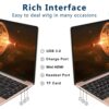 AOCWEI Laptop Win 11 Computers 14" 6GB 256GB SSD Traditional Laptop 1920x1080 FHD 2.4G+5G WiFi Bluetooth 4.2 HDMI Full Metal Notebook with Wirele