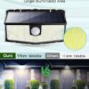 AloftSun Solar Lights Outdoor Garden, Big Size 300 LED Solar Motion Sensor Lights Outdoor IP67 Waterproof 3 Modes 270° ｰWide Angle Outdoor Solar