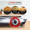 SUNAVO 1500W Hot Plates for Cooking, Electric Single Burner with Handles, 6 Power Levels Stainless Steel Hot Plate for Kitchen Camping RV and Mor