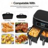 2pcs Silicone Pots, Silicone Air Fryer Liners, Silicone Air Fryer Baskets, Air Fryer Accessories, Reusable for Ninja Dual Air Fryer AF300UK, DZ20
