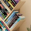 WAYERTY Tree Desktop Bookshelf Storage Rack,standing Book Organizer Shelf Simple Open Study Organizer Bookcase Office Home Decor Space White 31x1