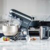 Salter EK5620BGRY Marino Baking Stand Mixer - 6 Speed Kitchen Mixer With Pulse, 5L Stainless Steel Mixing Bowl, Removable Splash Guard, Whisk, Do