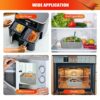 2 Pack Air Fryer Silicone Pots, Reusable Rectangle Food Grade Replacement Silicone Air Fryer Bowl Liner Basket Accessories for Ninja DZ201 DZ401
