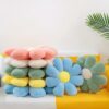 Small daisy flower shaped cushion office computer chair cushion sunflower tatami seat cushion petal pillow (blue,70 * 70cm)