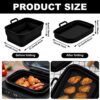 2Pcs New Upgrade Collapsible Silicone Pot for Ninjas Dual Air Fryer, Foldable Silicone Double Air Fryer Liners Basket, Air Fryer Rack Accessories