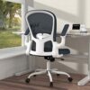 Ergonomic Office Chair, Comfort Swivel Home Office Task Chair, Breathable Mesh Desk Chair, Lumbar Support Computer Chair with Flip-up Arms and Ad