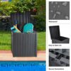 Pure Garden Outdoor Storage Box, 50-Gallon, Gray
