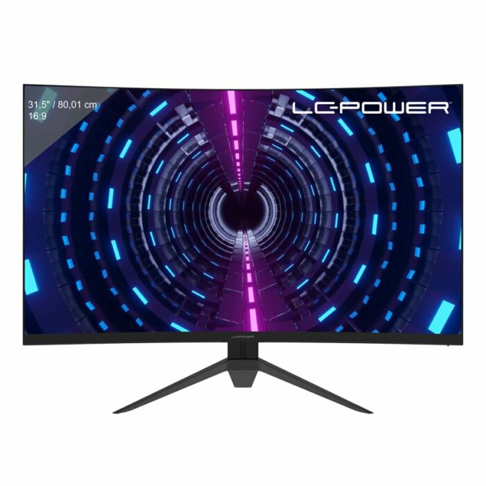 LC-Power FHD 32 Inch Curved Gaming Monitor, 1920x1080 |165Hz| HDMI,Overdrive, GamePlus, FPS/RTS, Low Blue Light, Flicker-Free, VESA Compatible, C