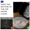 2 Pcs Kufixy Silicone Air Fryer Liners 8 inches with a Set of Silicone Gloves - Multipurpose Round Non-Stick Water and Oil Proof Liners for AirFr
