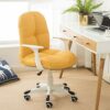 Ygqbgy Office chair-Home Chair Comfortable High Rebound Sponge PadErgonomic Backrest Fixed Armrest