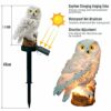 Apluskis Garden Ornaments Outdoor Owl Shape Light LED Solar Garden Light Owl Lawn Lamp Waterproof Solar Led Lights Outdoor Yard Garden Creative S