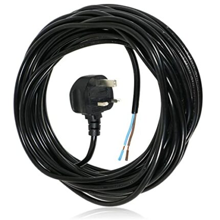SPARES2GO XL Extra Long Universal 12M Metre Mains Power Cable Lead for Lawnmower Strimmer Trimmer (UK Plug)