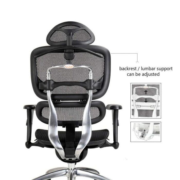 DLOETT Ergonomic Waist Computer Chair Home Game Lift Study Office Chair Comfortable Sedentary Boss Intelligent Lumbar Support