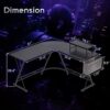 Casaottima L Shaped Desk, 51" Gaming Desk, Computer Desk, L Desk, Home Office Desk with Round Corner with Large Monitor Stand Workstation,Black