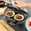 Salter EK4082 Double Pie Maker, XL Twin Deep-Fill Pie Machine, Non-Stick & Crimp-Edged Cooking Plates, 3-5 Minute Pre-Heat Time, Locking Latch, M