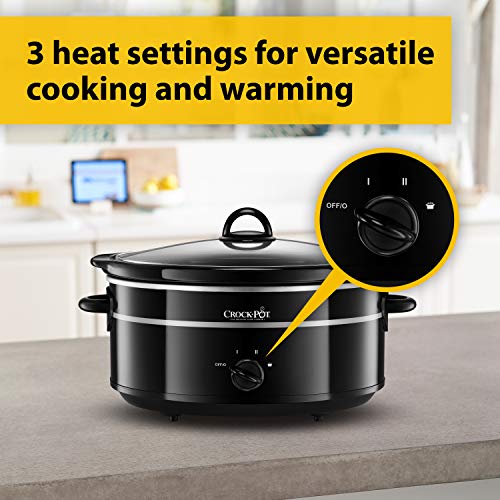 Crock-Pot SCV655B Slow Cooker, Aluminium, 300 W, 6.5 liters, Black
