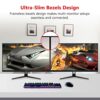 Z-Edge 27 Inch Gaming Monitor 240Hz 1ms Full HD IPS Panel LED Monitor, 400cd/m² Brightness, Ultra-Thin Bezel, FreeSync, HDMI & DisplayPort, VESA