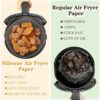 Boyigog Air Fryer Silicone Pot 9.8IN/25cm Round Large Air Fryer Reusable Liners with Non-Stick Mats Accessorie,Food-Grade Air Fryer Basket for Ca