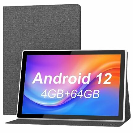 BYYBUO 10.1 inch Android 12 Tablet with Protect Case, Octa-Core 2.0 GHz Processor, New Upgrade 7000mAh, 4+64GB, Expand to 512GB, 1920x1200 Full H