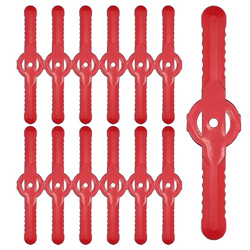 Gunwon 30Pcs Plastic Grass Trimmer Blades,Grass Trimmer Replacement Blades,135 mm Plastic Garden Mower Blades Cordless Lawn Mower Cutting Blades