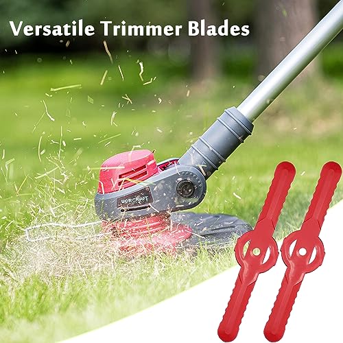 Gunwon 30Pcs Plastic Grass Trimmer Blades,Grass Trimmer Replacement Blades,135 mm Plastic Garden Mower Blades Cordless Lawn Mower Cutting Blades