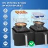 Your's Bath 2Pcs Air Fryer Rack for Double Basket Air Fryers 304 Stainless Steel Grilling Rack Air Fryer Accessories Cooking Rack for Oven Microw