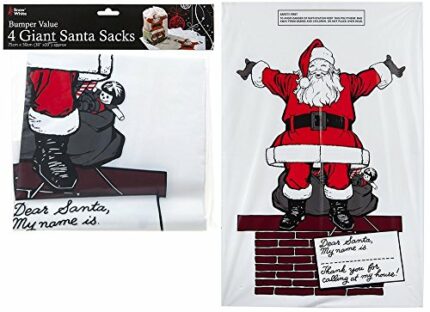 Snow White 521015 Giant Santa Sacks | Printed | 4pcs