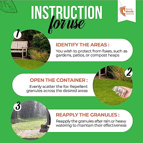 Fox Repellent Granules For Gardens | Anti-Fouling & Digging | Natural Deterrent | 400g