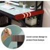 HAWEWE Modern Tempered Glass Computer Desk With Shelf PC Laptop Table Bedroom Simple Study Writing Desk Easy To Install Computer Workstation For